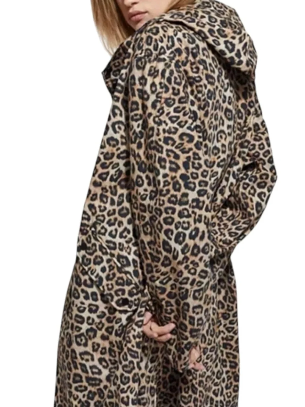 The Kooples Leopard Print Waterproof Parka Jacket Size 1 (Small) NWT
